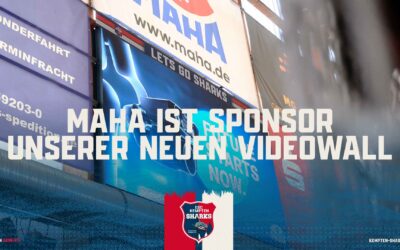 MAHA UNTERSTÜTZT DIE KEMPTEN SHARKS MIT LED-VIDEO-WALL